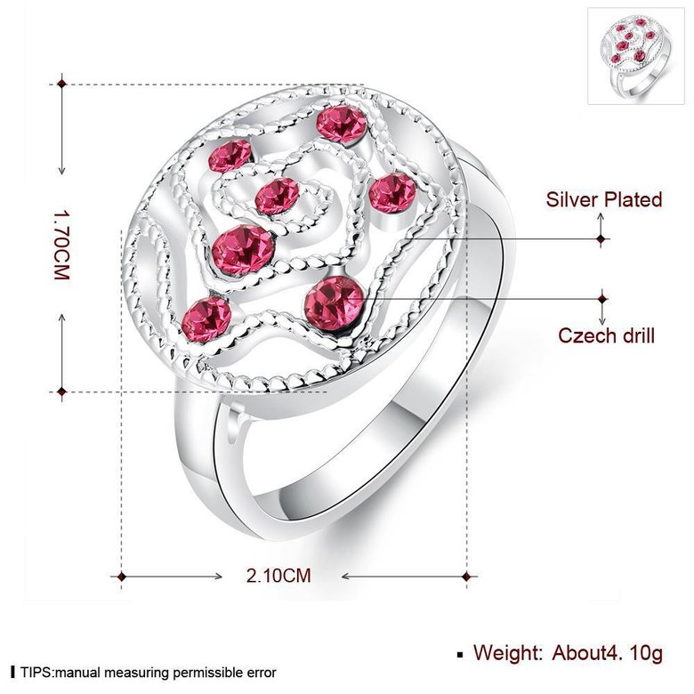 Wholesale Fashion Abstract Ring Galaxy Planet red Crystal Ring For Woman Female Engagement Jewelry Cocktail Finger Accessories TGSPR707 0
