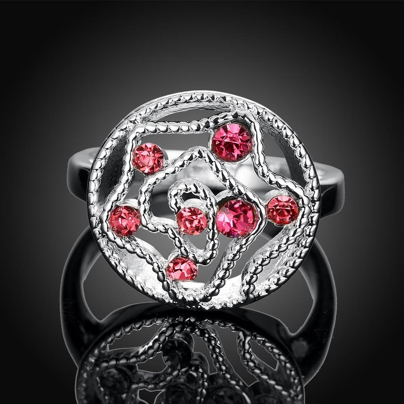 Wholesale Fashion Abstract Ring Galaxy Planet red Crystal Ring For Woman Female Engagement Jewelry Cocktail Finger Accessories TGSPR707 1