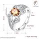 Wholesale Fashion Silver Champagne oval CZ Rin 925 Sterling Silver Ring Wedding Party Christmas Gift TGSPR008 4 small