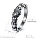 Wholesale Trendy Antique Silver Unisex Charms heart shape Ring Punk European Style Men Chain Buddha Rings Female Jewelry Free Shipping TGVGR043 4 small