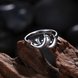 Wholesale Hot Sale Fashion Vintage Silver Double Dolphin rings Happy Women In Love Silver Plated Ring Accessories for unisex TGVGR003 2 small