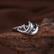 Wholesale Hot Sale Fashion Vintage Silver Double Dolphin rings Happy Women In Love Silver Plated Ring Accessories for unisex TGVGR003 3 small