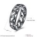 Wholesale Trendy Antique Silver Geometric Ring Newly Punk style Wavy Pattern Personality Party Ring unisex Jewelry TGVGR004 4 small