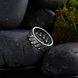 Wholesale Ancient Silver Color Buddha Ring Art Retro Man Punk Jewelry Motorcycle Tire Pattern Women Birthday Gifts Couple Jewelry TGVGR008 1 small