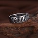 Wholesale Ancient Silver Color Buddha Ring Art Retro Man Punk Jewelry Motorcycle Tire Pattern Women Birthday Gifts Couple Jewelry TGVGR008 3 small