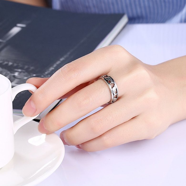 Wholesale Hot Sale Fashion Vintage Silve Dolphin rings Happy Women In Love Silver Plated Ring Accessories for unisex gift TGVGR009 0