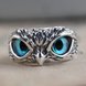 Wholesale Retro Blue Eye Owl Ring Cross Border express European and American Jewelry VGR011 0 small