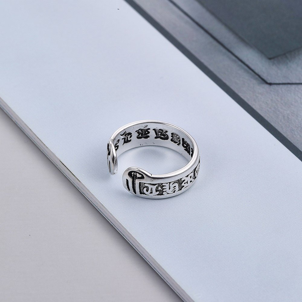 Wholesale Cheap Character opening adjustable Retro simplicity Silver plating Ring for neutral VGR025 1