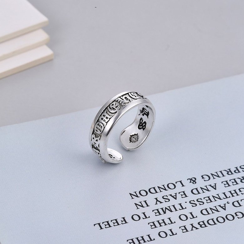 Wholesale Cheap Character opening adjustable Retro simplicity Silver plating Ring for neutral VGR025 2