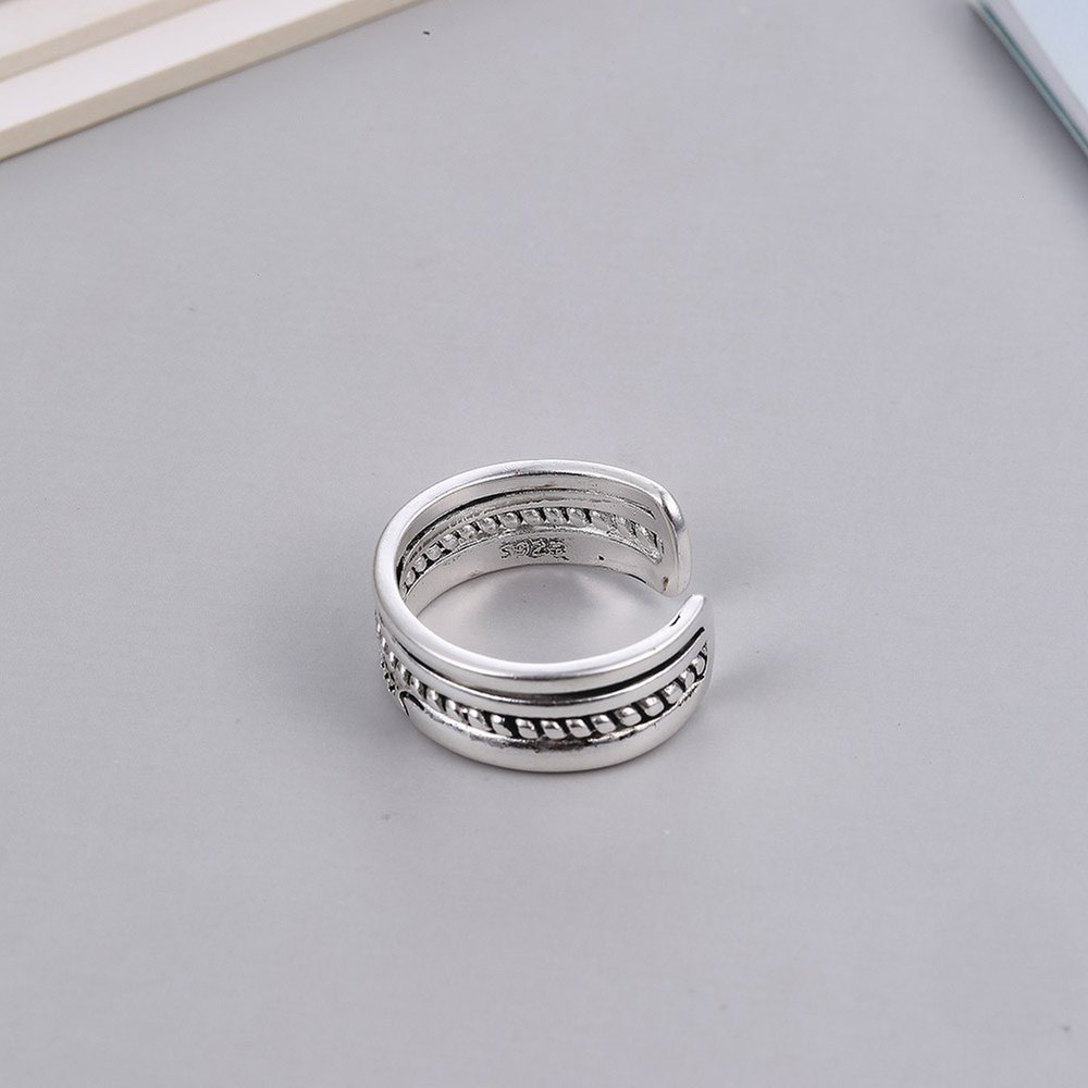 Wholesale Cheap Smile lucky little Retro simplicity Silver plating Ring for neutral VGR026 0