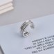 Wholesale Cheap Smile lucky little Retro simplicity Silver plating Ring for neutral VGR026 2 small