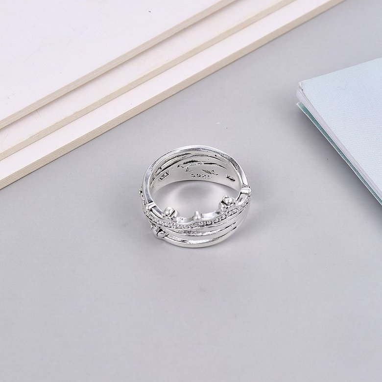 Wholesale Cheap Retro Fashion Crown opening Adjustable Ring Vintage burst VGR047 0