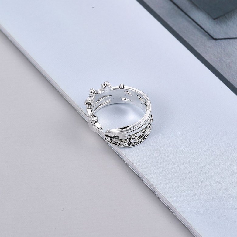 Wholesale Cheap Retro Fashion Crown opening Adjustable Ring Vintage burst VGR047 1
