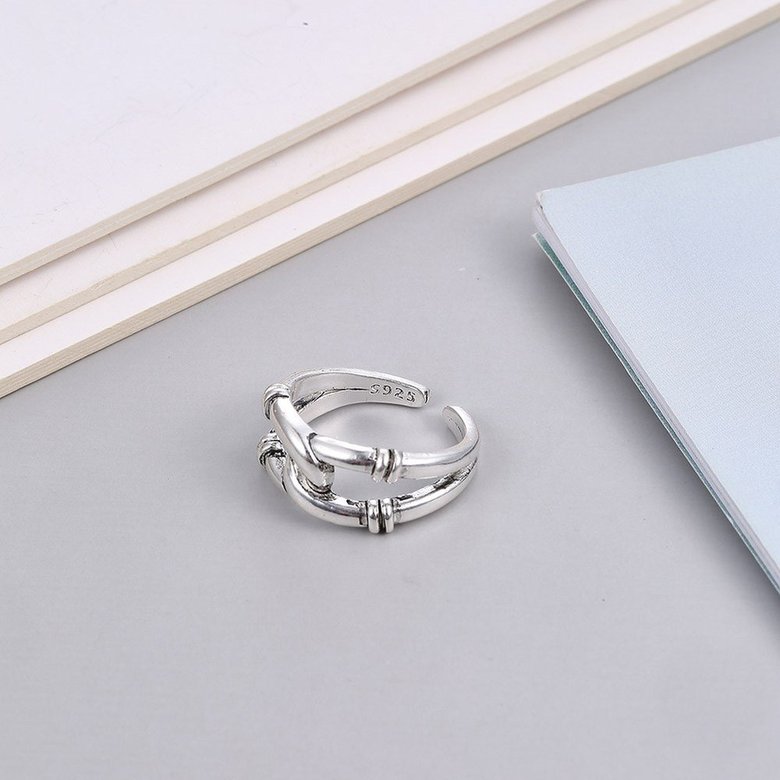 Wholesale Cheap Retro opening adjustment small ring with knot VGR050 2