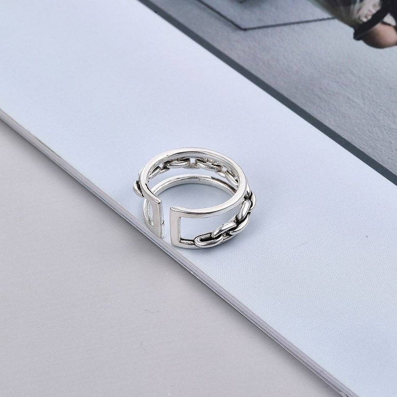 Wholesale Cheap Retro opening adjustable small ring with three layers of popular elements VGR054 1