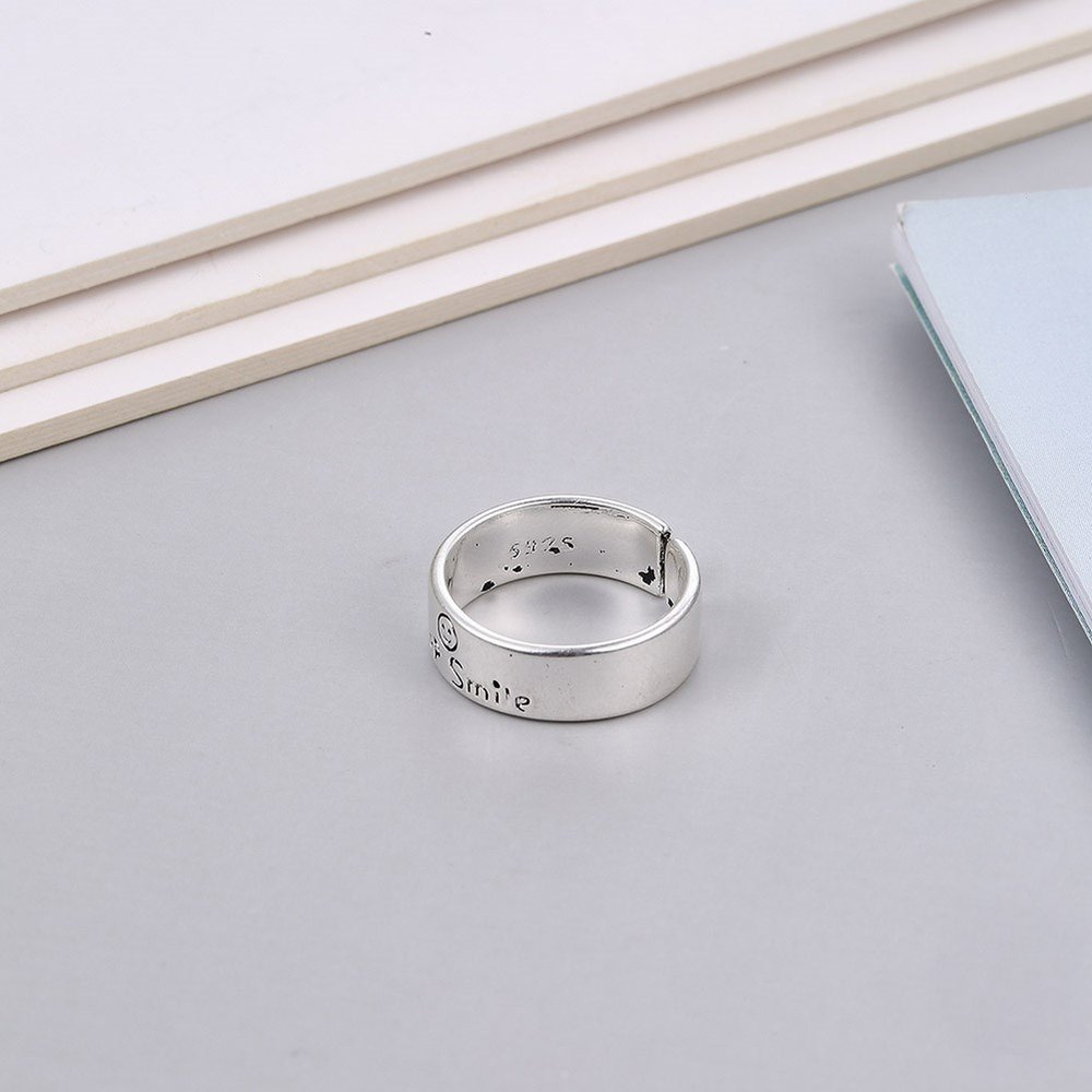 Wholesale Cheap Smooth smile ring with adjustable opening VGR066 2
