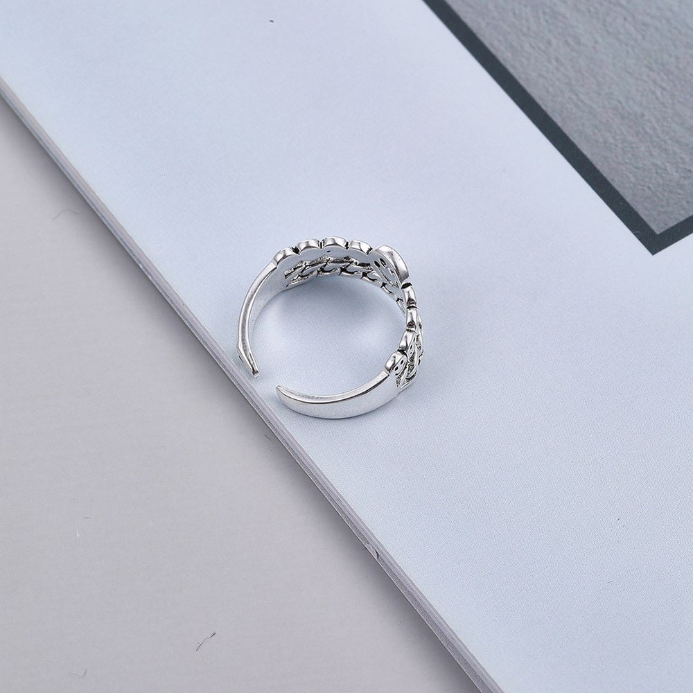 Wholesale Cheap Fashion smile side by side double layer small ring VGR068 1