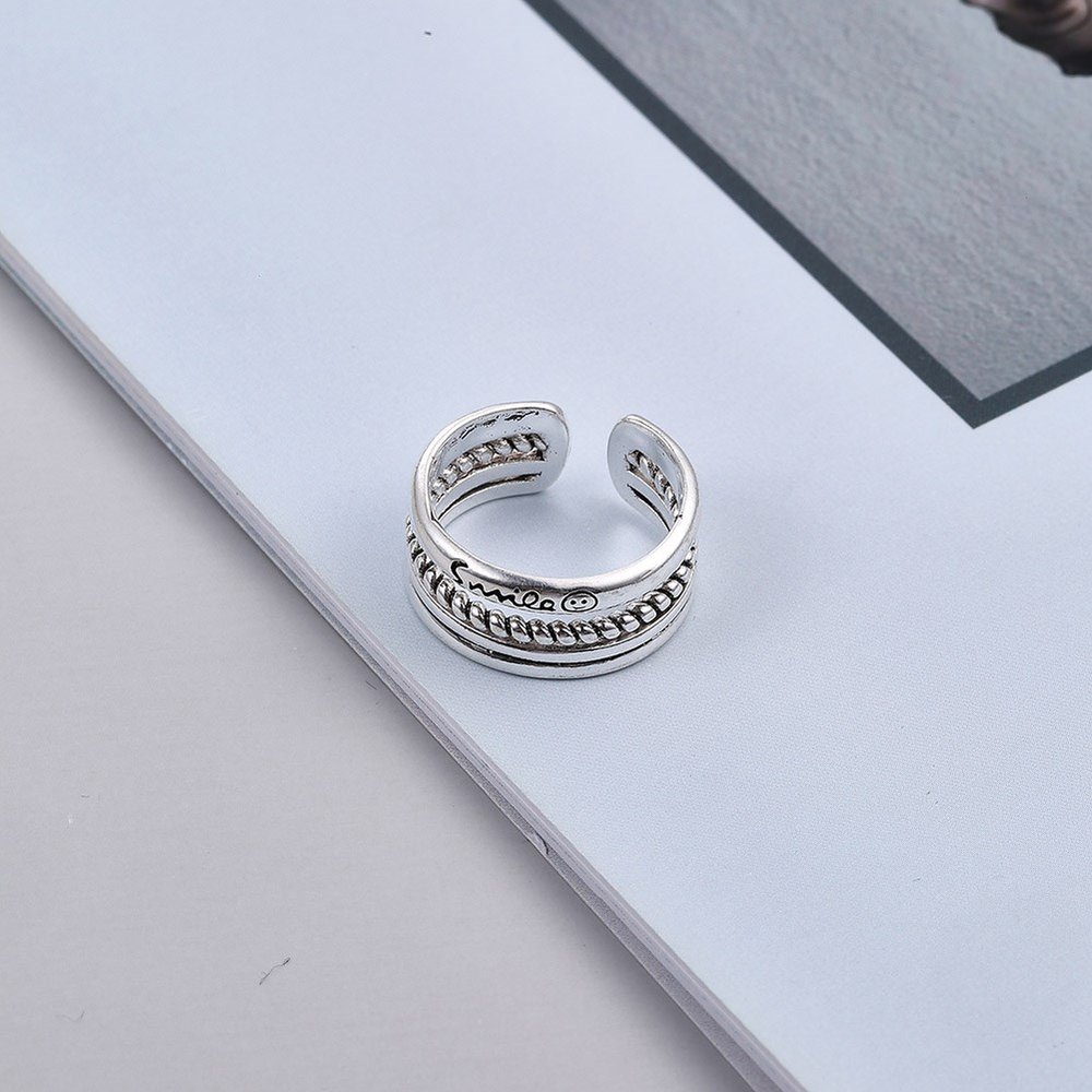 Wholesale Cheap Smile three layer fashion ring from china VGR071 2