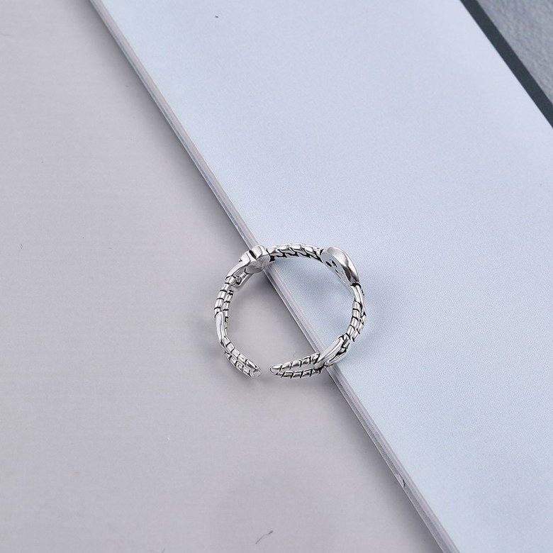 Wholesale Cheap Small woven smile ring with adjustable opening VGR077 1