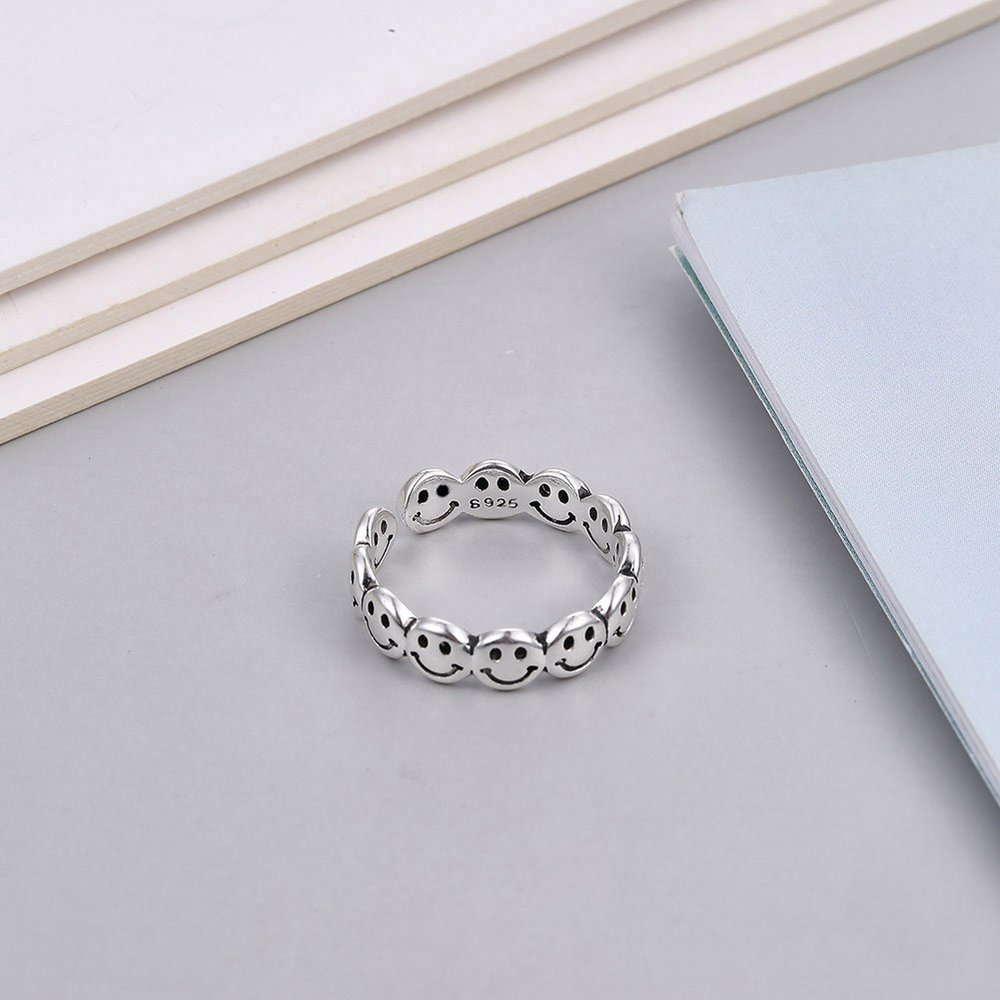 Wholesale Cheap Circular smile array open ring from china VGR080 2
