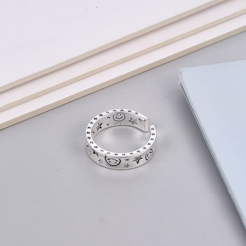 Wholesale Cheap Star smile ring with adjustable opening VGR081 1