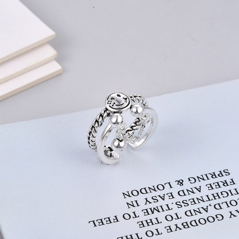 Wholesale Cheap Smile cute little ring opening Retro Style VGR083 2