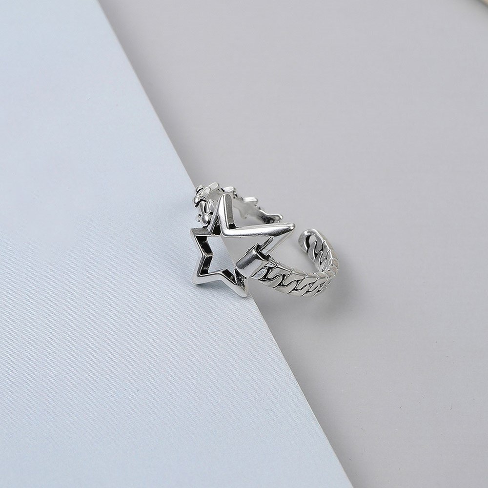 Wholesale Cheap Retro Style Star opening adjustable ring VGR087 2