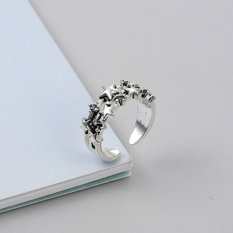 Wholesale Cheap Retro Style Double layer star opening adjustable fashion ring VGR088 2