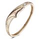 Wholesale Trendy Champagne Gold Hollow out CZ Bangle TGGPBL054