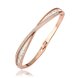 Wholesale Romantic Rose Gold Round Rhinestone Bangle&Cuff TGGPBL081