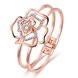 Wholesale Classic Rose Gold Plant Rhinestone Bangle&Cuff TGGPBL025