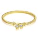 Wholesale Romantic 24K Gold Round CZ Bangle&Cuff TGGPBL035