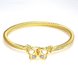 Wholesale Trendy 24K Gold Round CZ Bangle&Cuff TGGPBL037