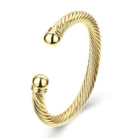 Wholesale Trendy 24K Gold Round Bangle&Cuff TGGPBL125