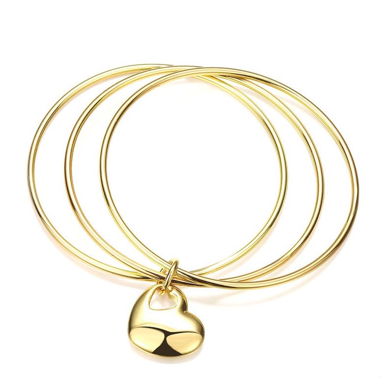 Wholesale Trendy 24K Gold Heart Bangle&Cuff TGGPBL126