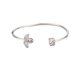 Wholesale Trendy Imitation Rhodium Plant Clear CZ Bangle&Cuff TGGPBL142