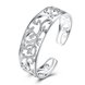 Wholesale Classic Silver Plant CZ Bangle&Cuff TGSPBL025