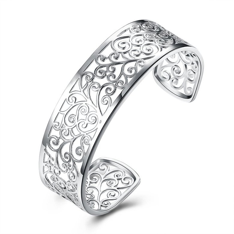 Wholesale Classic Silver Plant Bangle&Cuff TGSPBL027