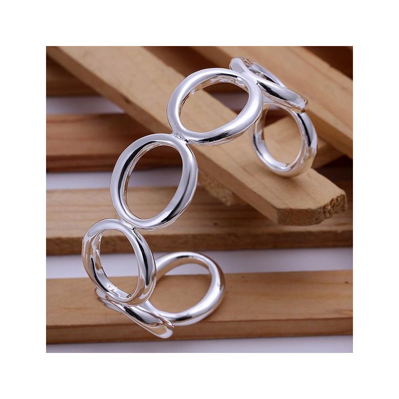 Wholesale Trendy Silver Round Bangle&Cuff TGSPBL018