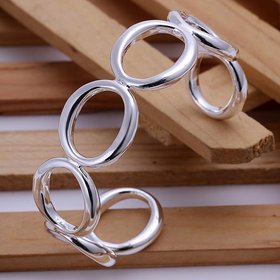 Wholesale Trendy Silver Round Bangle&Cuff TGSPBL018