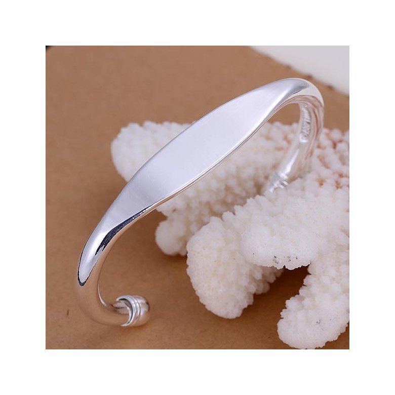 Wholesale Romantic Silver Round CZ Bangle&Cuff TGSPBL022