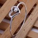Wholesale Romantic Silver Heart Bangle&Cuff TGSPBL024