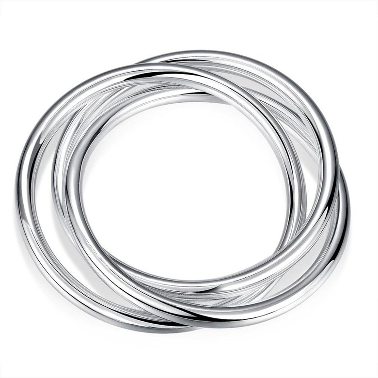 Wholesale Trendy Silver Round Bangle&Cuff TGSPBL060