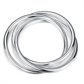 Wholesale Trendy Silver Round Bangle&Cuff TGSPBL060