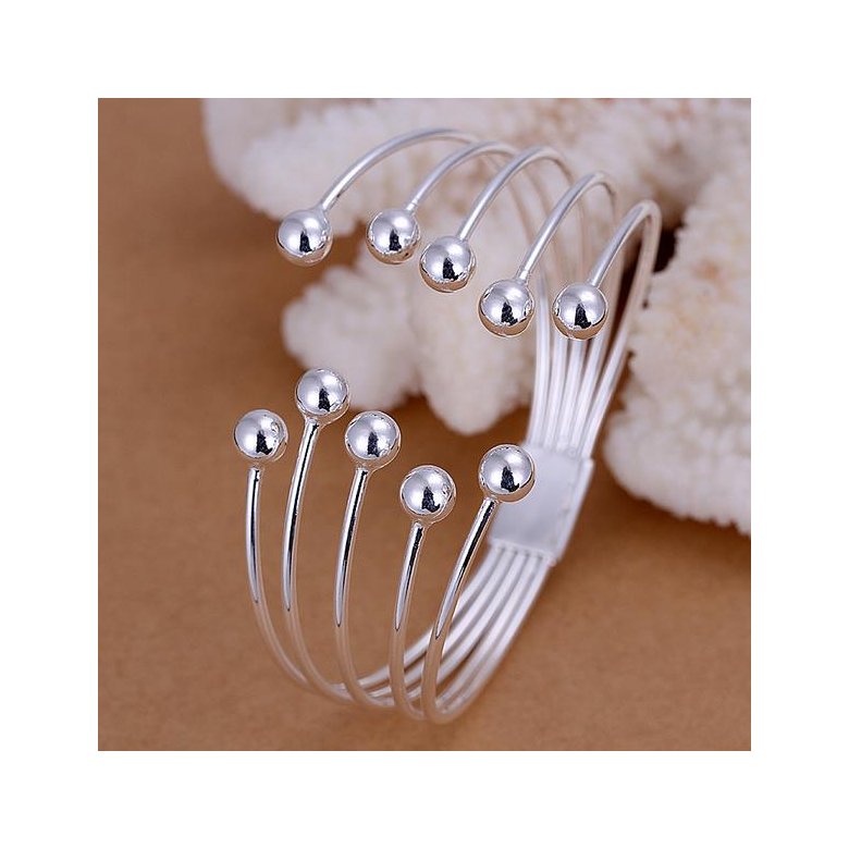 Wholesale Trendy Silver Plant Bangle&Cuff TGSPBL065