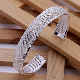 Wholesale Romantic Silver Round Bangle&Cuff TGSPBL081