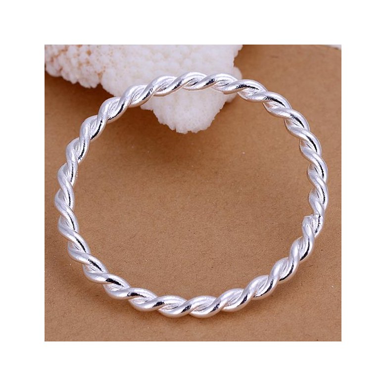 Wholesale Romantic Silver Round Bangle&Cuff TGSPBL097