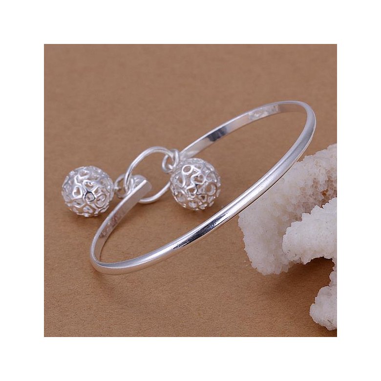 Wholesale Trendy Silver Ball Bangle&Cuff TGSPBL108