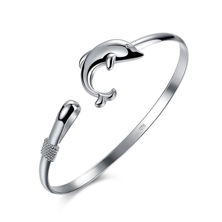 Wholesale Office/career Silver Animal Bangle&Cuff TGSPBL112