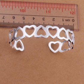 Wholesale Trendy Silver Heart Bangle&Cuff TGSPBL125